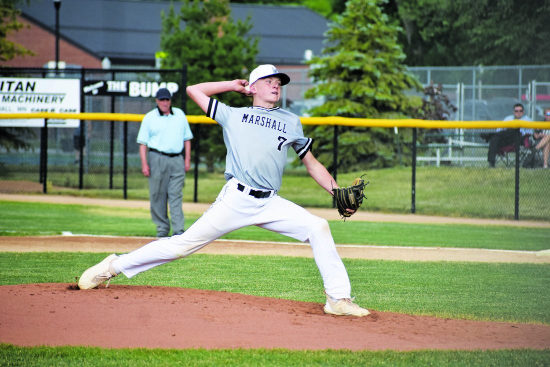 JUNIOR LEGION BASEBALL Late run pushes Marshall past Pipestone, 21